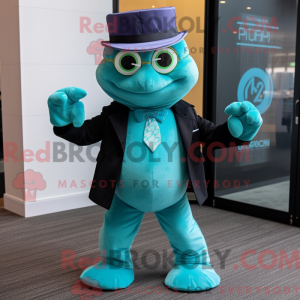 Mascot character of a Cyan...