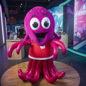 Magenta Kraken mascotte...