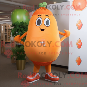 Maskotkarakter af en orange...