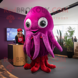 Magenta Kraken maskot...