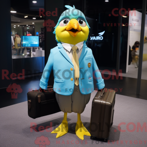 Mascot character of a Cyan...
