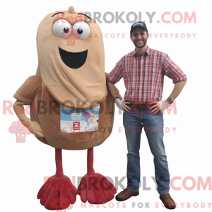 Mascot character of a Brown...
