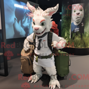 Maskottchen eines weißen...