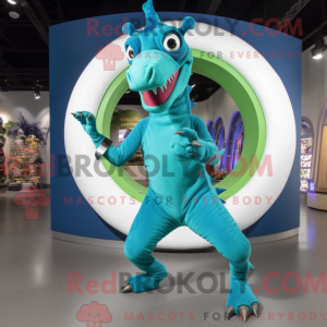 Mascot character of a Cyan...
