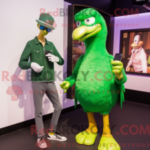 Mascot character of a Green...
