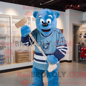 Maskottchen eines blauen...
