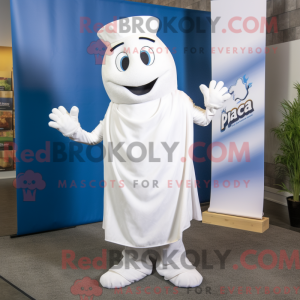 Maskot postava bílé lasagne...