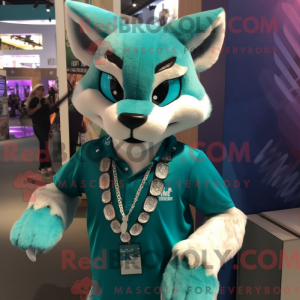 Postava maskota Teal Lynx...