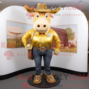 Maskot karakter af en Gold...