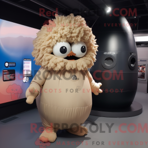 Mascot character of a Beige...