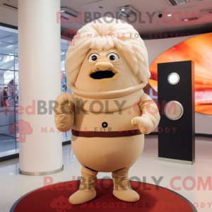 Mascot character of a Beige...