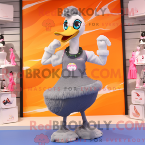 Personaje mascota de cisnes...
