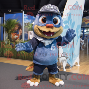 Mascot character of a Navy...