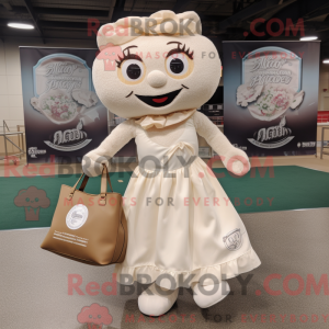 Mascot character of a Beige...
