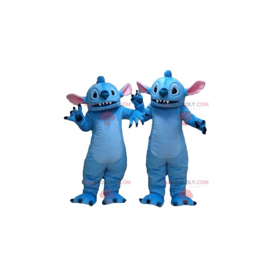 2 mascottes de Stitch l’extra-terrestre de Lilo et Stitch -