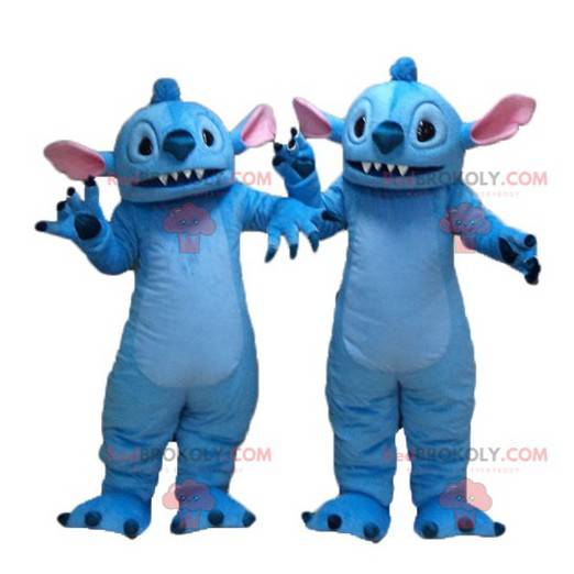 2 mascottes de Stitch l’extra-terrestre de Lilo et Stitch -