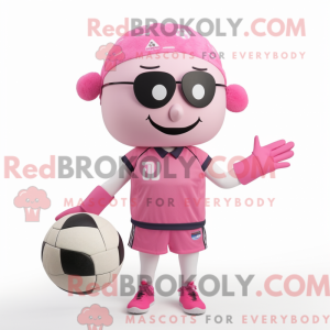 Máscara de vôlei rosa com...