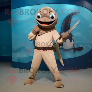 Tan Swordfish mascotte...