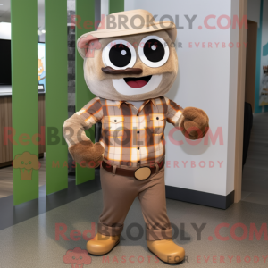 Mascot character of a Tan...
