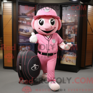Mascot character of a Pink...