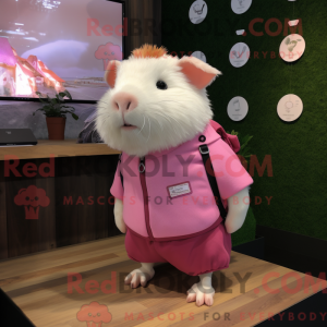 Maskottchen eines rosa...