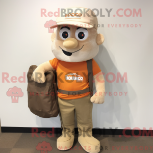 Mascot character of a Beige...