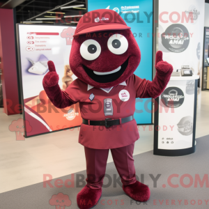 Maskotfigur af en Maroon...