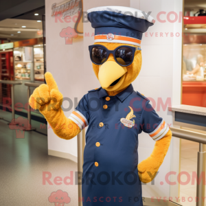 Maskotkarakter av en Navy...