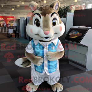 Maskot-karakter av en...