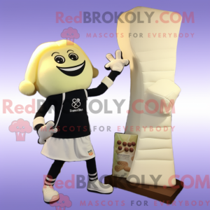 Mascot karakter van witte...