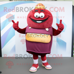 Maroon Burgers maskot drakt...