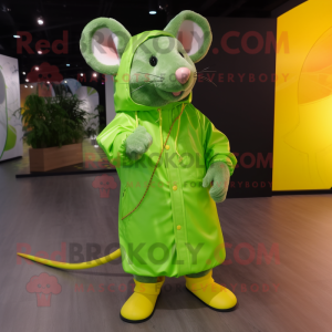 Lime Green Rat mascotte...