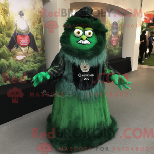 Maskotfigur af en skovgrøn...