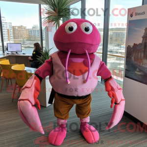Mascot character of a Pink...