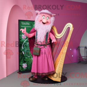 Maskottchenfigur einer rosa...