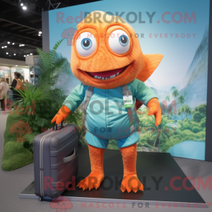 Maskot postava piraně...