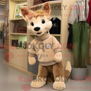 Maskotkarakter av en beżowy...