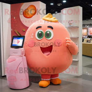 Peach Pink maskot kostume...