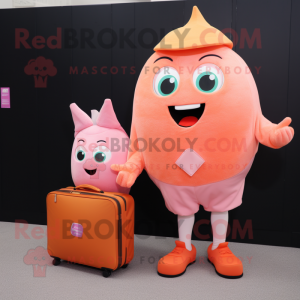 Peach Pink maskot kostume...