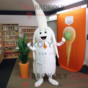 Mascot character of a White...