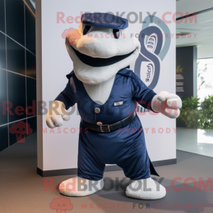 Mascot character of a Navy...