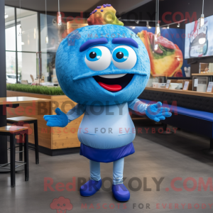 Mascot character of a Blue...