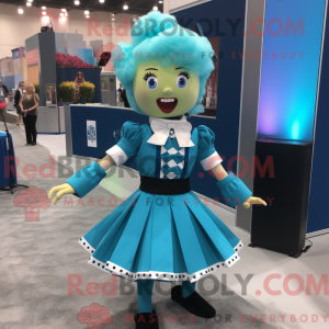 Mascot character of a Cyan...