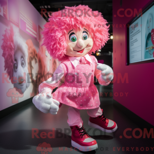 Mascot character of a Pink...