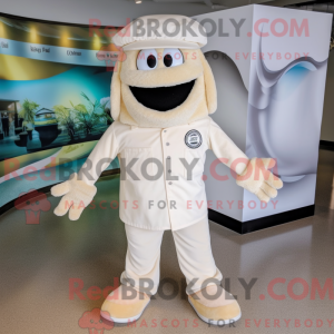 Maskot karakter af en creme...