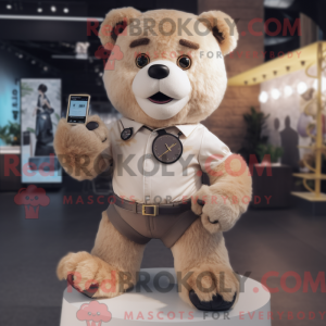 Personaje mascota de un oso...