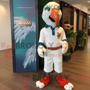Mascot character of a White...