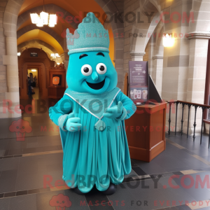 Mascot character of a Cyan...