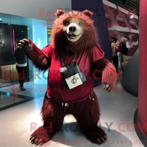 Personaje mascota de un oso...