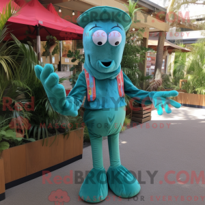 Mascot character of a Teal...